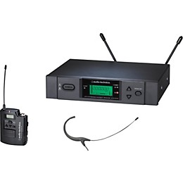 Open Box Audio-Technica ATW-3192b 3000 Series Headworn Condenser Microphone Wireless System Level 1 Band D Beige