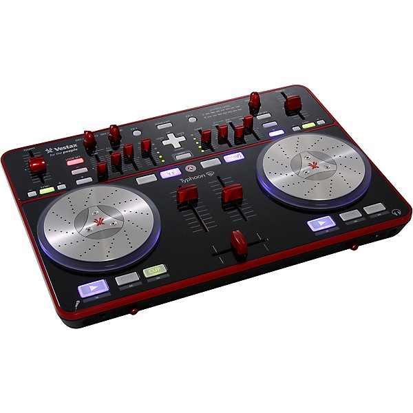 Open Box Vestax Typhoon DJ MIDI controller with sound card Level 1