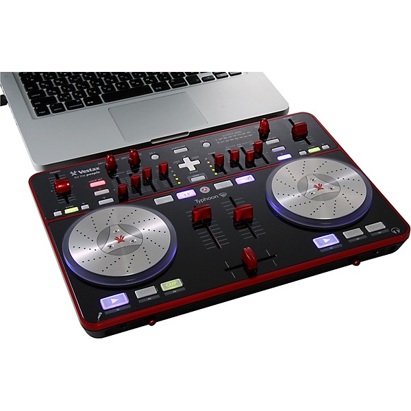 Open Box Vestax Typhoon DJ MIDI controller with sound card Level 1