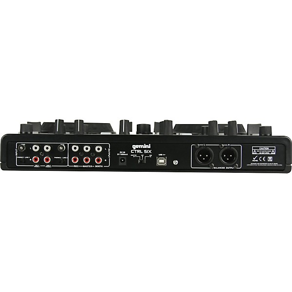 Gemini CTRL-SIX USB DJ Mixer/Controller with Audio Interface