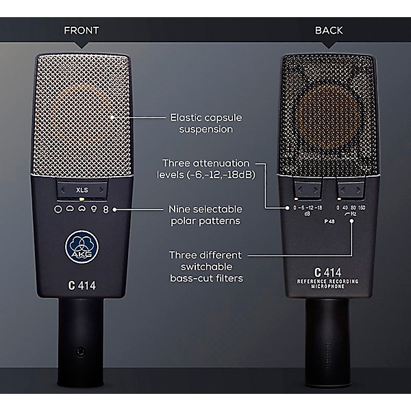 AKG C414 XLS Reference Multi-Pattern Condenser Microphone