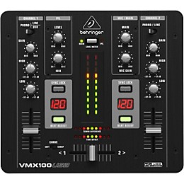 Behringer VMX100USB Professional 2-Channel DJ Mixer