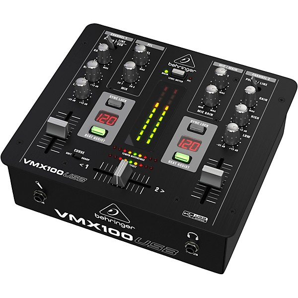 Behringer VMX100USB Professional 2-Channel DJ Mixer