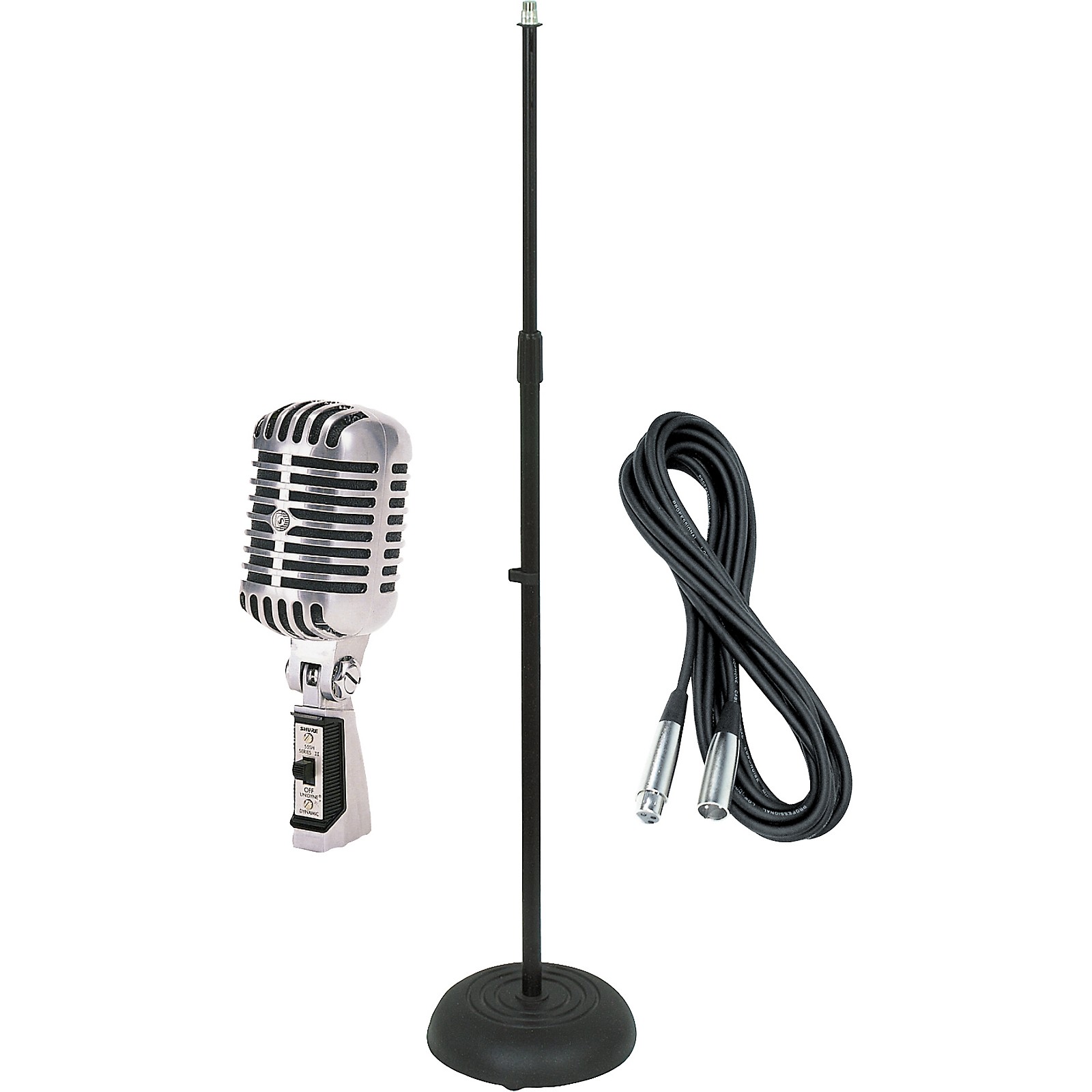 Shure 55SH Dynamic Mic with Cable and Stand | Guitar Center