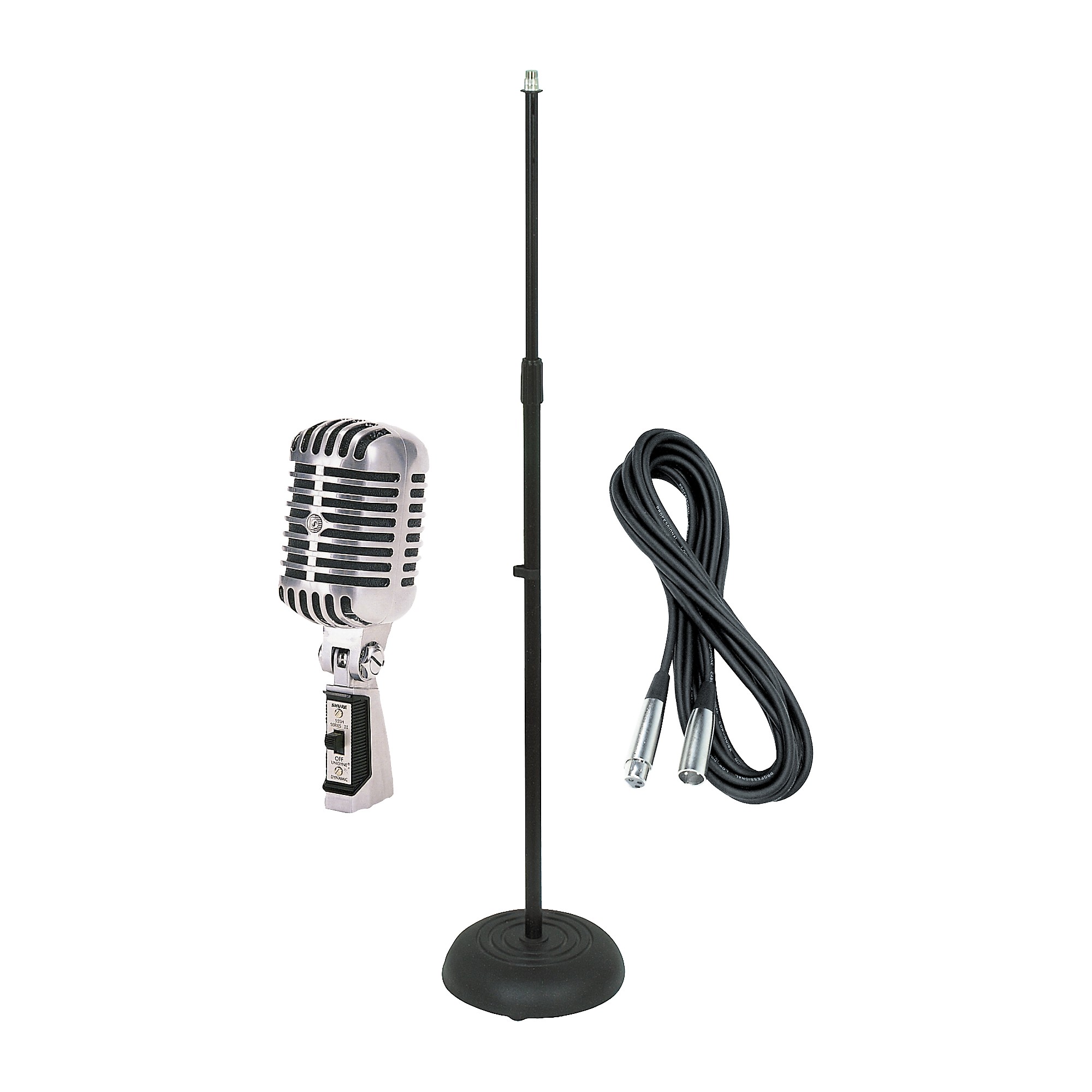 Shure 55SH Dynamic Mic with Cable and Stand | Guitar Center
