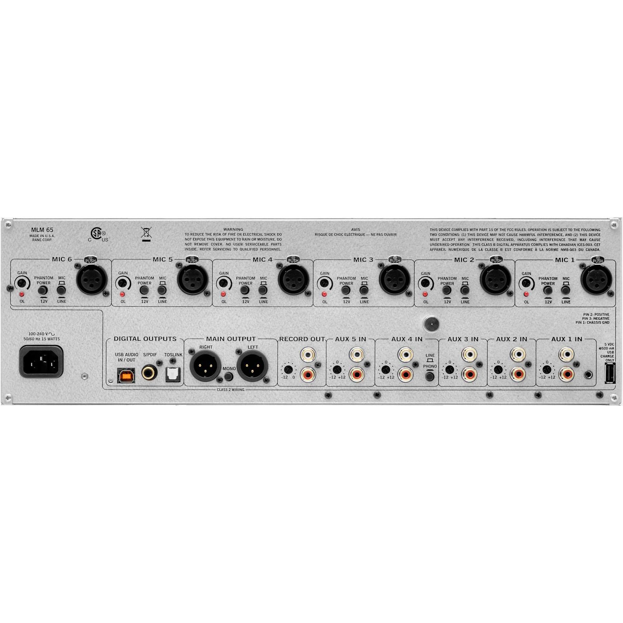 RANE MLM 65 Rack Mic/Line Mixer | Guitar Center