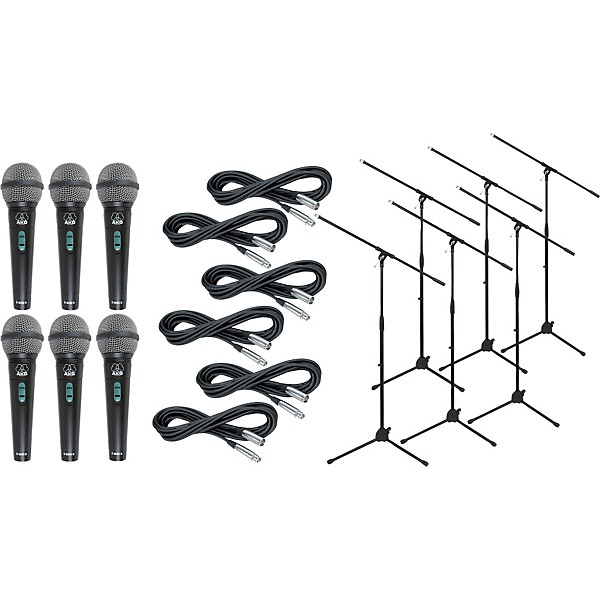 AKG D 8000 with Cable and Stand 6 Pack