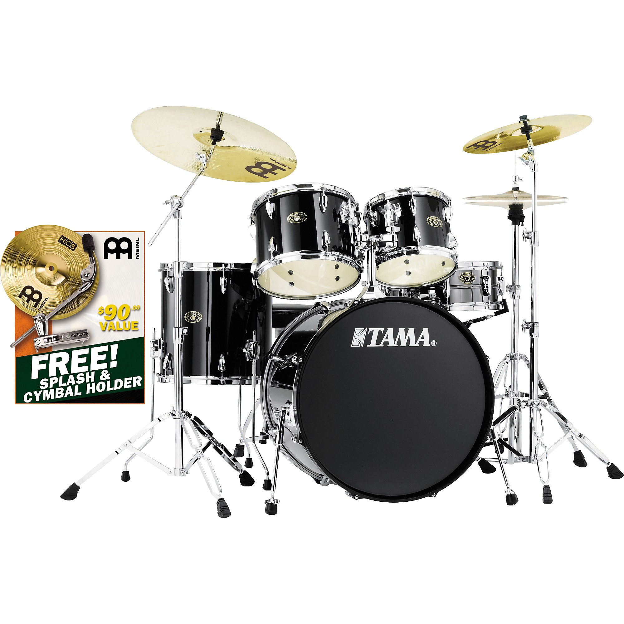 black tama drum set