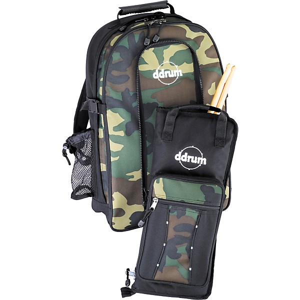 ddrum Backpack with Laptop Compartment and Detachable Stick Bag Camouflage