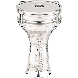 MEINL Aluminum Hand-Hammered Darbuka Silver 8 in. MEINL Aluminum Hand-Hammered Darbuka Silver 5.33 x 9.25 in.