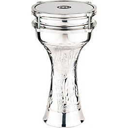 MEINL Aluminum Hand-Hammered Darbuka Silver 8 in. MEINL Aluminum Hand-Hammered Darbuka Silver 5.90 x 11 in.