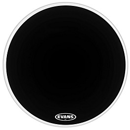 Evans MX2 Black Marching Bass Drum Head Black 32 in. Evans MX2 Black Marching Bass Drum Head Black 16 in.