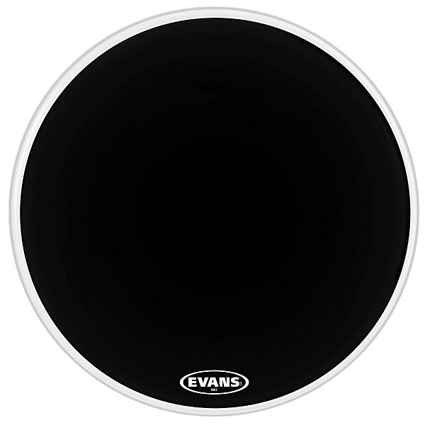 Evans MX2 Black Marching Bass Drum Head Black 20 in.