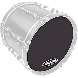 Evans MX2 Black Marching Bass Drum Head Black 22 in.