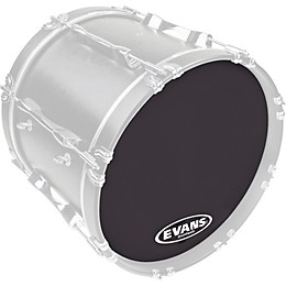 Evans MX2 Black Marching Bass Drum Head Black 28 in.