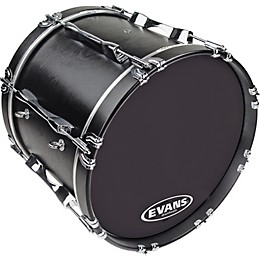 Evans MX2 Black Marching Bass Drum Head Black 26 in.