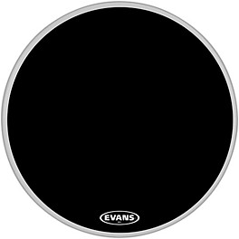 Evans MX2 Black Marching Bass Drum Head Black 20 in. Evans MX2 Black Marching Bass Drum Head Black 32 in.