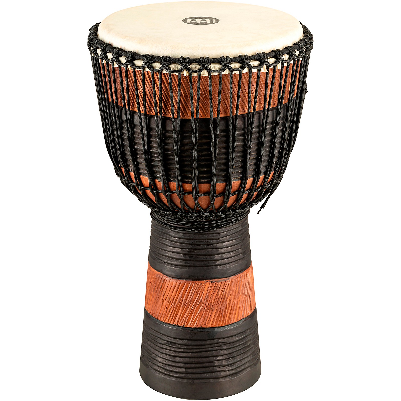 MEINL Earth Rhythm Series Original African-Style Rope-Tuned Wood Djembe  with Bag