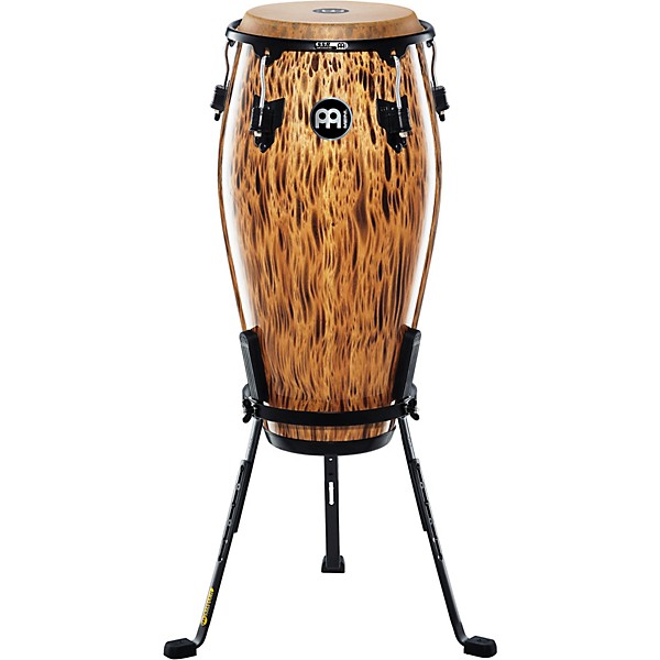 MEINL 30th Anniversary Edition Marathon Classic Series Conga with Steely II Stand Leopard Burl 11 in.