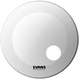 Evans EQ3 Coated White Resonant Bass Drum Head White 22" Evans EQ3 Coated White Resonant Bass Drum Head 24 in.