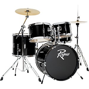 Rogue 5-Piece Complete Drum Set Black 
