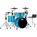 DWe 5-Piece Complete Kit Bundle with Roland Cymbals and DW Hardware Laser Blue Metallic Lacquer