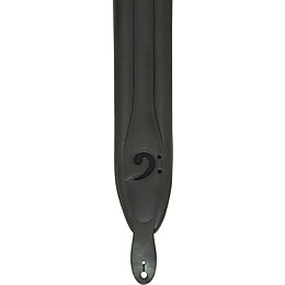 LM Products Eyeland X Clef Leather Bass Guitar Strap Black