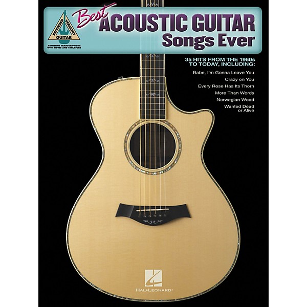 Hal Leonard Best Acoustic Guitar Songs Ever Guitar Tab Songbook