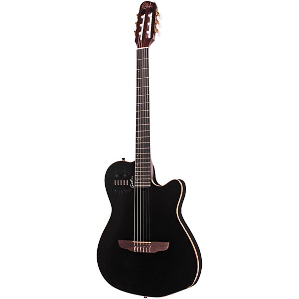 Open Box Godin ACS-SA Slim Nylon String Cedar Top Acoustic-Electric Guitar Level 2 Black Pearl 190839526779