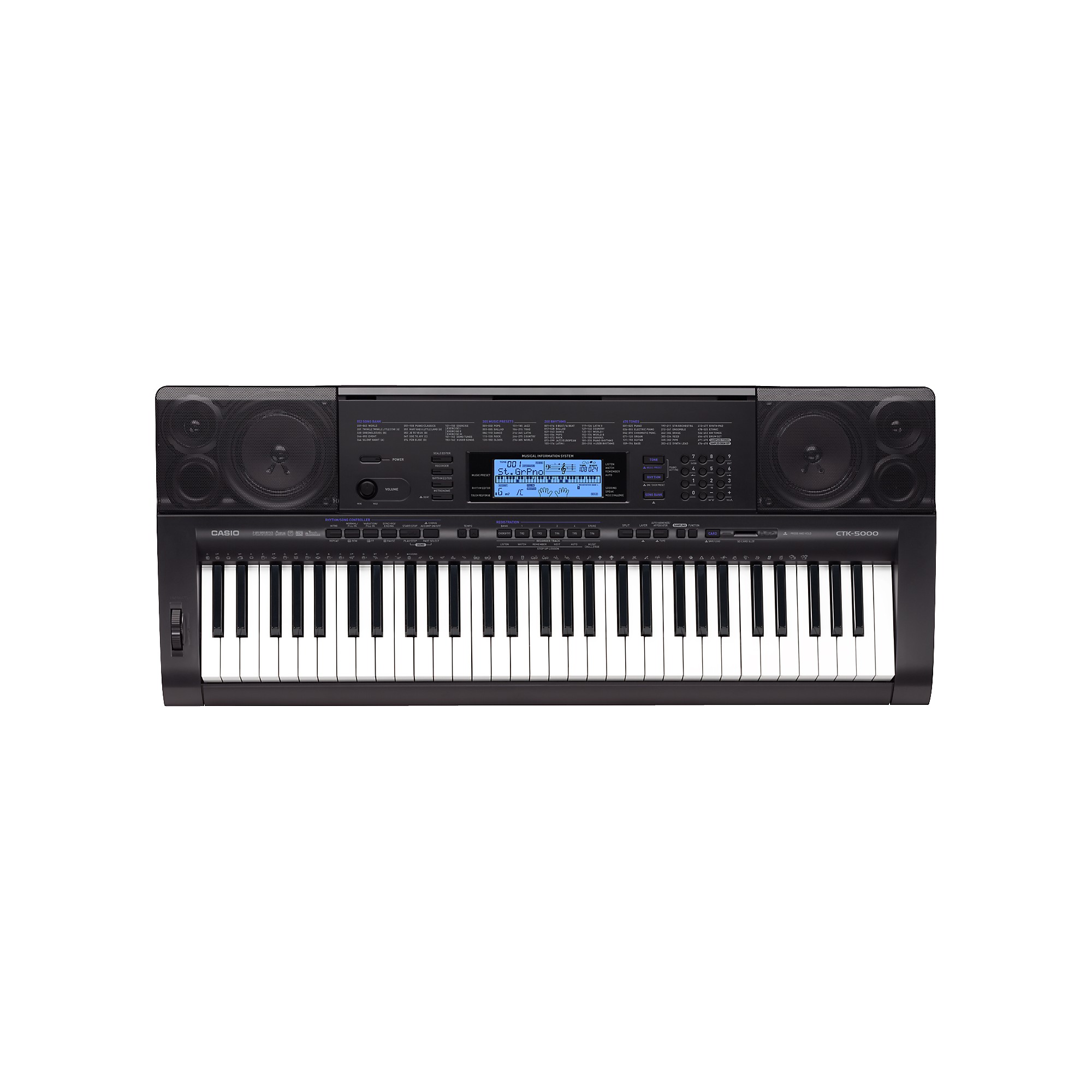 CASIO 電子キーボード 61鍵盤 CTK-5000 Restock Casio CTK-5000 61-Key Portable Keyboard | Guitar Center