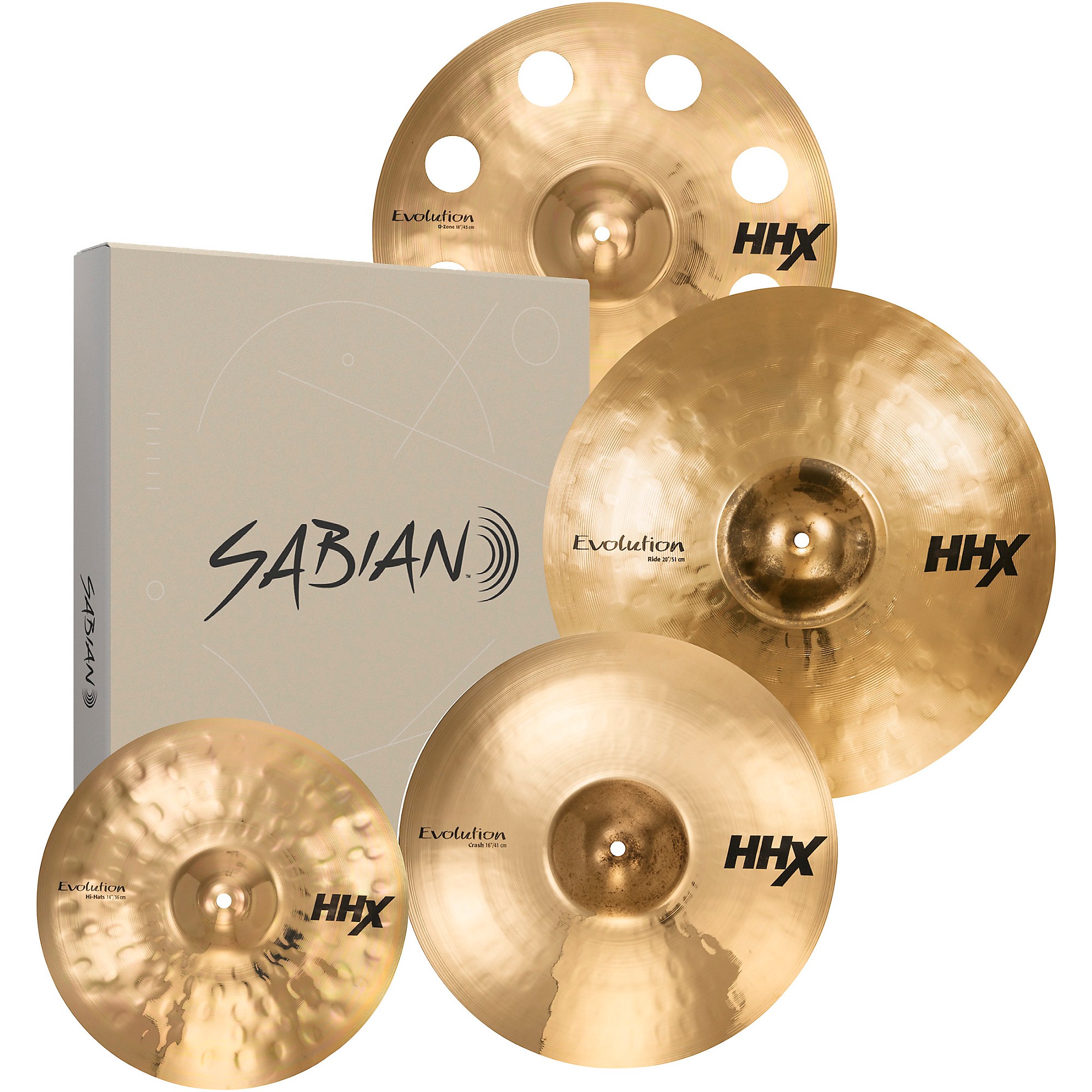 SABIAN HHX Evolution Pack With Free HHX Evolution Ozone Crash