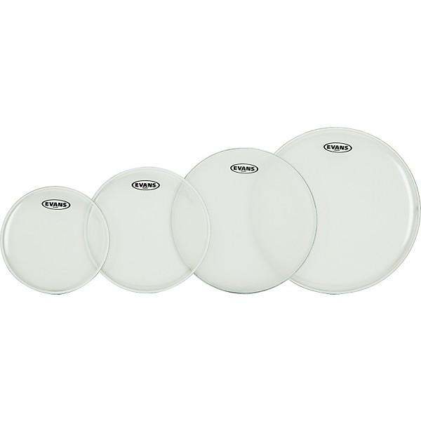 EVANS G Plus Clear New Fusion Drumhead Set with Free 14" drumhead