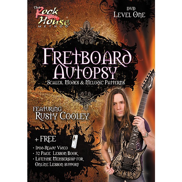 Rock House Fretboard Autopsy - Scales, Modes & Melodic Patterns, Level 1 Featuring Rusty Cooley DVD