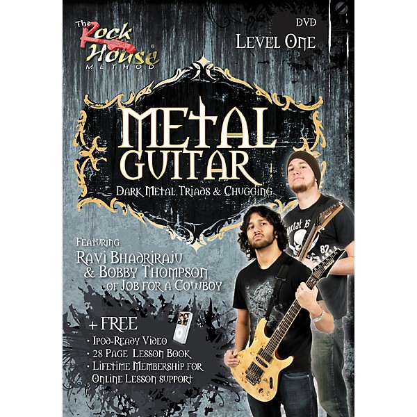 Hal Leonard Metal Guitar - Dark Metal, Triads & Chugging Level 1, Featuring Ravi Bhadriraju and Bobby Thompson (DVD)