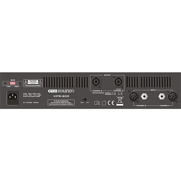 Open Box Gem Sound XPS 300 Power Amplifier Level 1