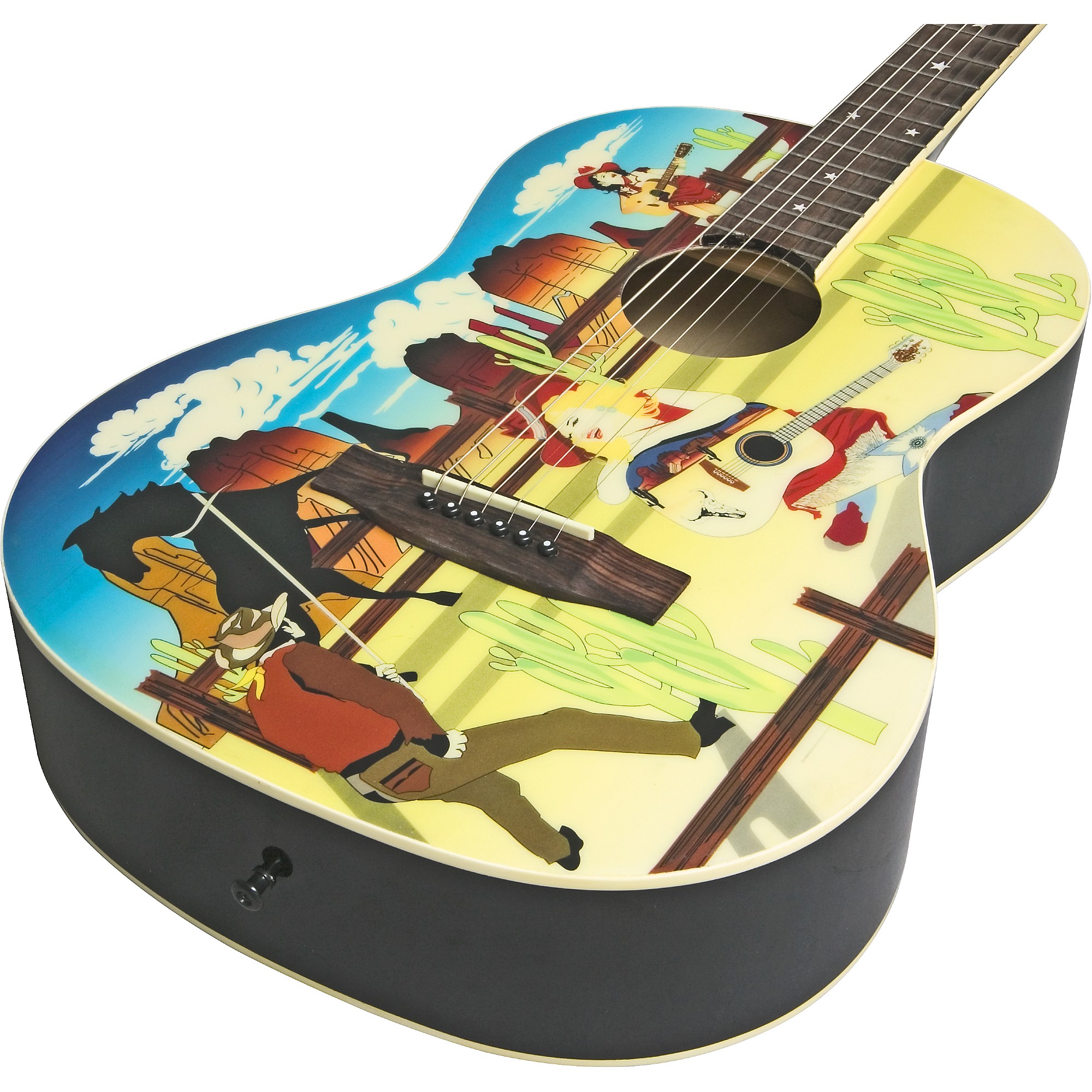 Recording King RG-100 Acoustic 7/8 Scale Art Guitar Rodeo