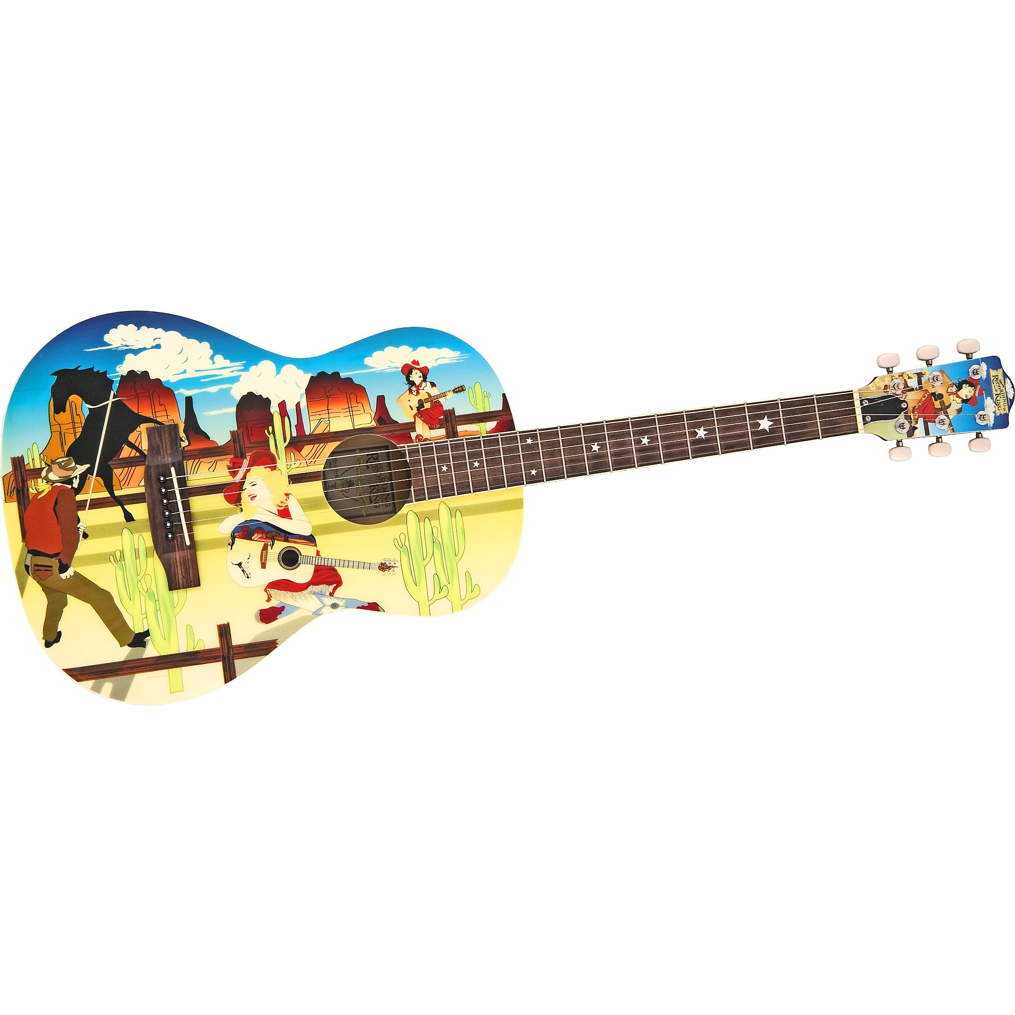 Recording King RG-100 Acoustic 7/8 Scale Art Guitar Rodeo