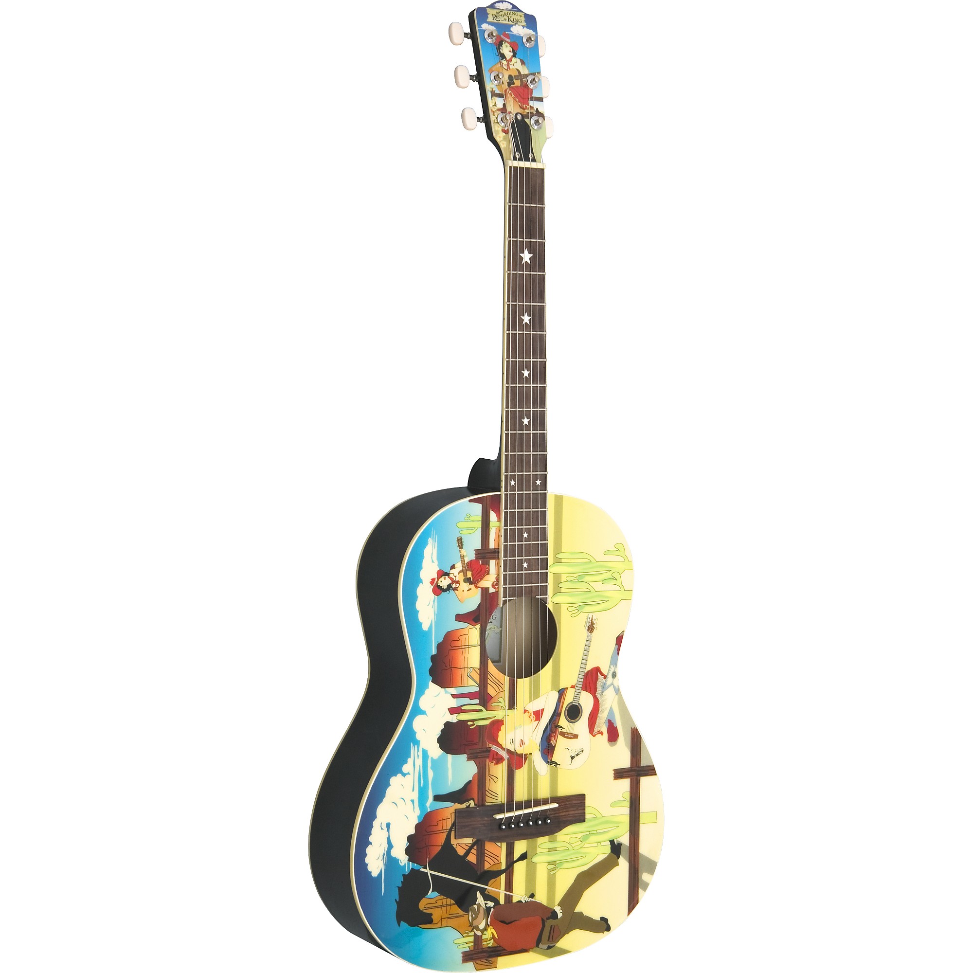 ギター kingkongs Recording King RG-100 Acoustic 7/8 Scale Art Guitar The