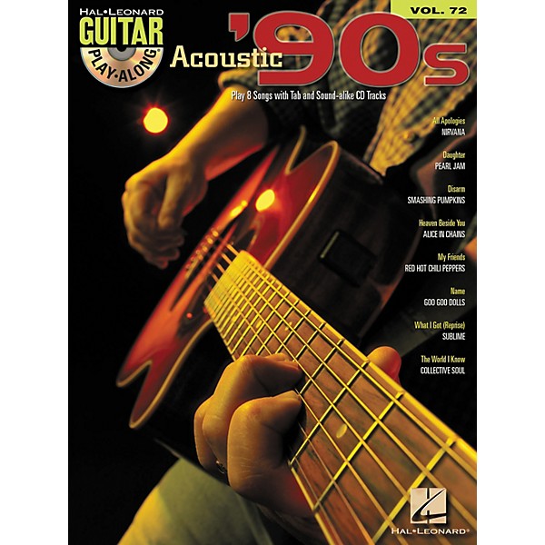 Hal Leonard Acoustic '90s Guitar Play-Along Volume 72 Book/CD