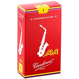 Vandoren JAVA Red Alto Saxophone Reeds Strength 3, Box of 10 Vandoren JAVA Red Alto Saxophone Reeds Strength 1, Box of 10