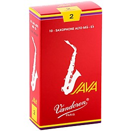 Vandoren JAVA Red Alto Saxophone Reeds Strength 2.5, Box of 10 Vandoren JAVA Red Alto Saxophone Reeds Strength 2, Box of 10