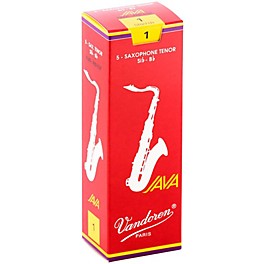 Vandoren JAVA Red Tenor Saxophone Reeds Strength 3.5, Box of 5 Vandoren JAVA Red Tenor Saxophone Reeds Strength 1, Box of 5