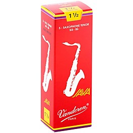 Vandoren JAVA Red Tenor Saxophone Reeds Strength 3.5, Box of 5 Vandoren JAVA Red Tenor Saxophone Reeds Strength 1.5, Box of 5