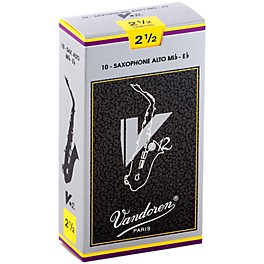 Vandoren V12 Alto Saxophone Reeds Strength 2.5, Box of 10 Vandoren V12 Alto Saxophone Reeds Strength 2.5, Box of 10