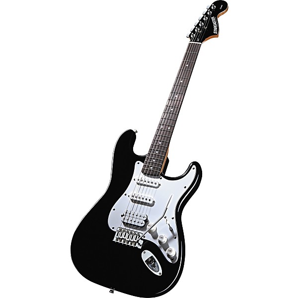 Open Box Fender Starcaster Strat Rock Band Electric Guitar Value Pack Level 1 Black Rosewood Fretboard