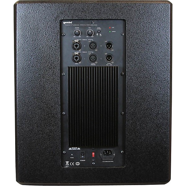 Gemini GVX-SUB12P Powered Subwoofer | Guitar Center