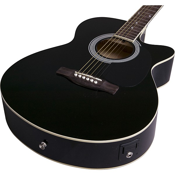 Open Box Fender FA-130 Acoustic-Electric Guitar Pack Black