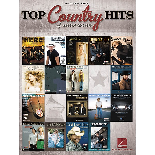 Hal Leonard Top Country Hits Of 2008-2009 (Piano/Vocal/Guitar Songbook)
