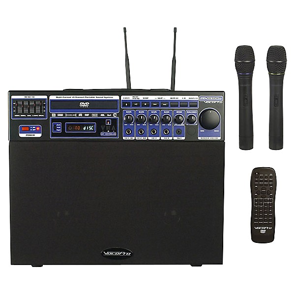 VocoPro DVD-Soundman Portable 4-Channel System with 2 Wireless Mics