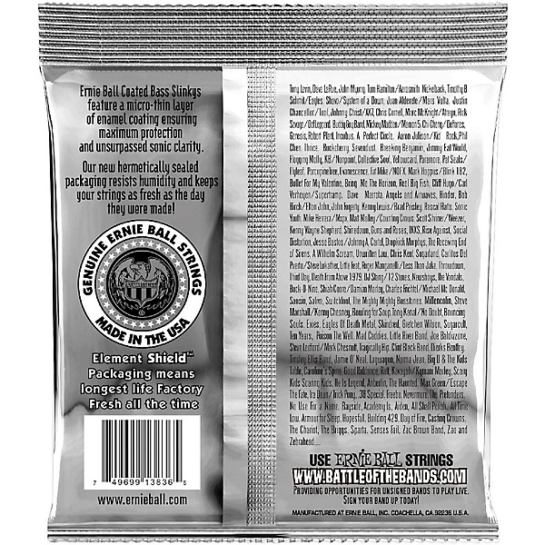 Ernie Ball 3836 Coated Bass Strings - 5-String Bass Strings